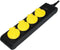 LogiLink LPS212 4AC outlet(s) 1.4m Zwart, Geel power uitbreiding