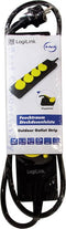 LogiLink LPS212 4AC outlet(s) 1.4m Zwart, Geel power uitbreiding