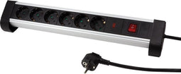 LogiLink LPS215 power uitbreiding Binnen 1,4 m 6 AC-uitgang(en) Zwart, Zilver