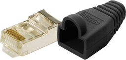 LogiLink MP0012 RJ45-connector Cat 5e, afgeschermd Stekker, recht Aantal polen: 8P8C Zwart 100 stuk(s)