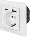 LogiLink PA0262 Stopcontact (onderbouw) Met USB-laaduitgang, Kinderbeveiliging Wit