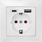 LogiLink PA0262 Stopcontact (onderbouw) Met USB-laaduitgang, Kinderbeveiliging Wit