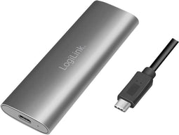 LogiLink UA0389 SATA-HDD-behuizing M.2 PCIe NVMe SSD, M.2 SATA SSD USB-C