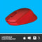 Logitech M330 Silent Plus - Draadloze Muis - Rood