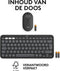 Logitech Pebble 2 Combo voor Mac - Draadloos Toetsenbord en Muis combinatie - Qwerty US - Graphite