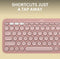 Logitech Pebble Keys 2 K380s - Draadloos Toetsenbord - Bluetooth - Azerty - Rose