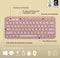 Logitech Pebble Keys 2 K380s - Draadloos Toetsenbord - Bluetooth - Azerty - Rose
