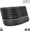 Logitech Wave Keys - Draadloos Toetsenbord - Ergonomisch - Azerty - Grafiet