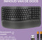 Logitech Wave Keys - Draadloos Toetsenbord - Ergonomisch - Azerty - Grafiet