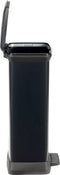 CURVER Decobin Rechthoekige afvalbak - 50 L - Carbon Black