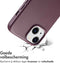 Accezz MagSafe Leather Backcover iPhone 15 - Echt leer - Verhoogde randen - Paars
