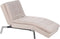 LOIRET - Chaise longue - Beige - Symmetrisch - Fluweel