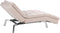 LOIRET - Chaise longue - Beige - Symmetrisch - Fluweel