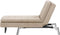 LOIRET - Chaise longue - Beige - Symmetrisch - Polyester