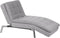 LOIRET - Chaise longue - Grijs - Symmetrisch - Fluweel