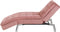 LOIRET - Chaise longue - Roze - Fluweel