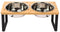 Ceruzo Dubbele Voerbak - RVS Bamboe - Antislip - Kleine Honden - 33x15x12.5 cm