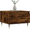 vidaXL - Salontafel - 50x46x35 - cm - bewerkt - hout - gerookt - eikenkleurig