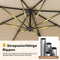 Coast Zweefparasol - 250 x 250 cm - Kantelbaar - 360° Draaibaar - Aluminium - Beige