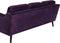 LOKKA - Driezitsbank - Paars - Fluweel