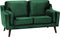 LOKKA - Tweezitsbank - Groen - Fluweel