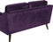 LOKKA - Tweezitsbank - Paars - Fluweel