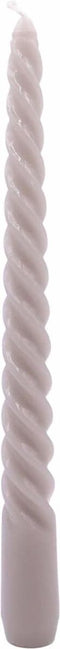 Lolaa Gedraaide Swirl dinerkaars grijs 20cm - 6 stuks