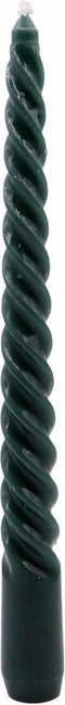 Lolaa Gedraaide Swirl dinerkaars groen 20cm - 6 stuks