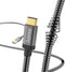 Hama Prime Line Metal USB-A naar USB-C kabel - Oplaadkabel geschikt voor Samsung / Android - Power Delivery - 3A USB2.0 - 480Mbps - 150cm - Antraciet