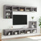 vidaXL - Tv-meubel - met - LED-verlichting - 80x30x30 - cm - grijs - sonoma - eiken