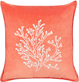 LOMENTARIA - Sierkussen - Rood - 45 x 45 cm - Fluweel
