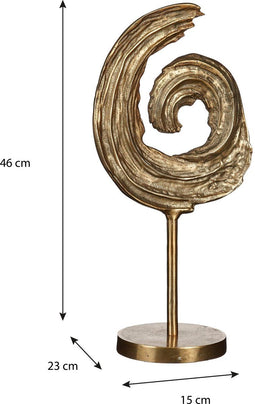 Mica Decorations Curla Woondecoratie - L23 x B15 x H46 cm - Aluminium - Goud