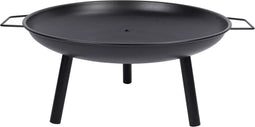 Lonestar Vuurschaal Ø60 cm - Vuurkorf voor Buiten met Handvaten - Tuinhaard op Brandhout - Terrashaard 3 Poten - Tuinkachel voor Kampvuur - Terraskachel - Carbon Staal