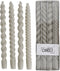 Looliving sierkaars Spiraal Beige 10x3x31cm (set van 4)