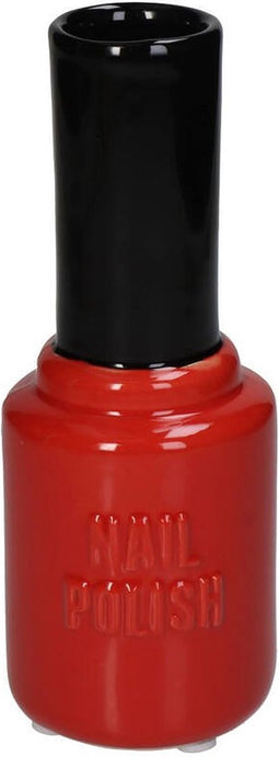 Looliving vaas NAGELLAK rood 7x7x19cm
