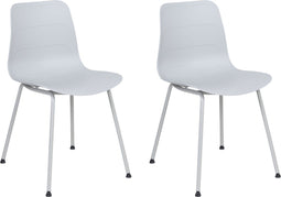 LOOMIS - Eetkamerstoel set van 2 - Grijs - Polypropyleen