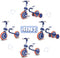 Loopfiets voor 2-4 oude jongens meisjes, peuter trike fiets 4 in 1 kinderen driewieler fiets met afn