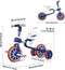 Loopfiets voor 2-4 oude jongens meisjes, peuter trike fiets 4 in 1 kinderen driewieler fiets met afn