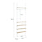 SoBuy KLS15-WN Telescopisch Kledingrek - Verstelbaar - 5 Planken - 1 Stang - L 97 x H (193-262) cm -