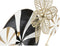 Decoratieve figuren DKD Home Decor Zwart Gouden Metaal Modern (62 x 9 x 61,6 cm)