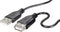 Renkforce USB-kabel USB 2.0 USB-A stekker, USB-A bus 1.00 m Zwart SuperSoft-mantel RF-4080795