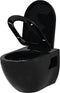 vidaXL - Hangend - toilet - met - verborgen - stortbak - keramiek - zwart
