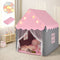 Coast Kinderspeeltent - Kasteeltent met Sterrenlicht - 105 x 121 x 136 cm - Grijs/Roze
