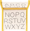 Lorena Canals Kinderstoel - Sillita ABC Yellow - 52x31x39cm