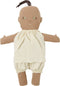 Lorena Canals Mini Ammi set - Tapijt, poef, opbergmand, bed, beddengoed en pop - Beige/Groen