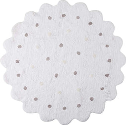 Lorena Canals - Vloerkleed Rond Little Biscuit - White