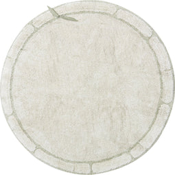 Lorena Canals Wasbaar katoen vloerkleed - Bamboo Leaf - Ø120cm