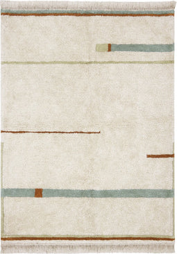 Lorena Canals Wasbaar katoen vloerkleed - Lanes Vintage Blue - 140x200cm