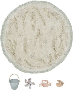 Lorena Canals Wasbaar katoen vloerkleed met accessoires - Island - D120cm