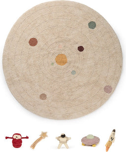Lorena Canals Wasbaar katoen vloerkleed - Solar System - Ø150cm